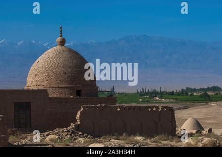 Cina, Xinjiang regione autonoma, Turfan o Turpan, valle di uva Foto Stock