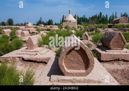 Cina, Xinjiang regione autonoma, Kashgar, cimitero uigura Foto Stock