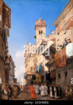 Corso Sant'Anastasia, Verona da Richard Parkes Bonington (1802-1828), olio su cartoni, 1828 Foto Stock