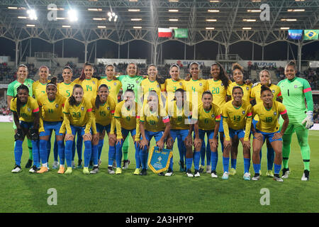 KIELCE, Polonia - 08 ottobre: i giocatori del Brasile foto del team nel corso internazionale delle donne amichevole tra Polonia donne e Brasile donne a Suzuki Arena su ottobre 08, 2019 in Kielce, Polonia (foto di Daniela Porcelli/SPP) Foto Stock