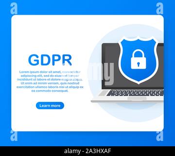 Generale della protezione dei dati il Regolamento - il PILR concetto isometrica. Vettore illustrazione stock Illustrazione Vettoriale