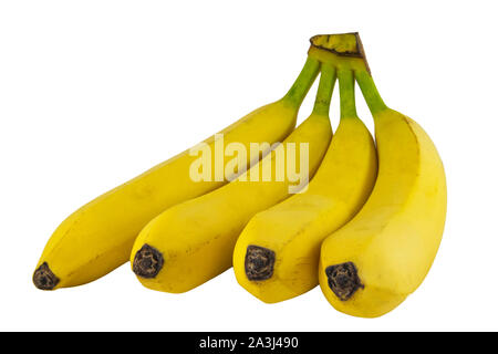 Grappolo di banane isolato su sfondo bianco foto. Bella immagine, lo sfondo, lo sfondo Foto Stock
