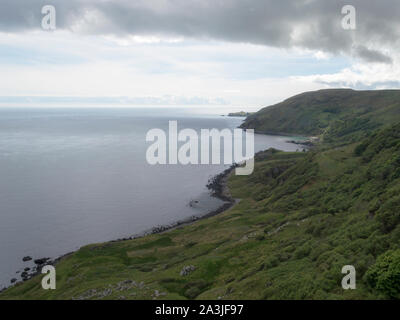 Costa nordorientale visto da Torr head, Ballycastle, County Antrim, Irlanda del Nord Foto Stock