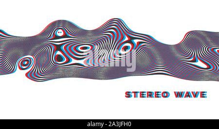 Stereo moderno sfondo. Abstract sfondo geometrico design. Cerchio del suono effetto onda vettore. Digital illustrazione vettoriale. Vector modello geometrico Illustrazione Vettoriale