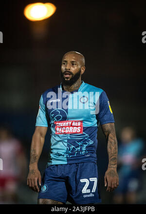 High Wycombe, Regno Unito. 08 ott 2019. Josh Parker di Wycombe Wanderers durante il Trofeo Leasing.com match tra Wycombe Wanderers e Stevenage presso Adams Park, High Wycombe, Inghilterra il 8 ottobre 2019. Foto di Andy Rowland. Credito: prime immagini multimediali/Alamy Live News Foto Stock