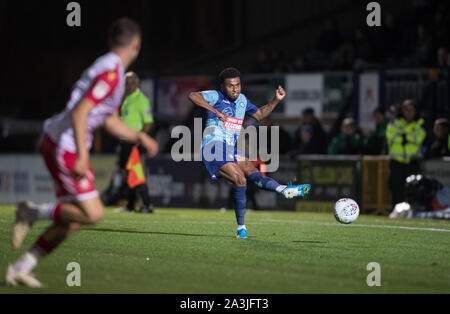 High Wycombe, Regno Unito. 08 ott 2019. Jamie Mascoll di Wycombe Wanderers durante il Trofeo Leasing.com match tra Wycombe Wanderers e Stevenage presso Adams Park, High Wycombe, Inghilterra il 8 ottobre 2019. Foto di Andy Rowland. Credito: prime immagini multimediali/Alamy Live News Foto Stock