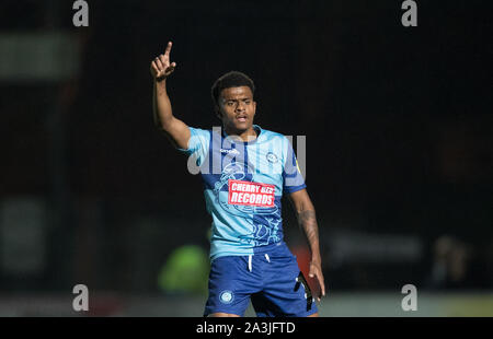 High Wycombe, Regno Unito. 08 ott 2019. Jamie Mascoll di Wycombe Wanderers durante il Trofeo Leasing.com match tra Wycombe Wanderers e Stevenage presso Adams Park, High Wycombe, Inghilterra il 8 ottobre 2019. Foto di Andy Rowland. Credito: prime immagini multimediali/Alamy Live News Foto Stock