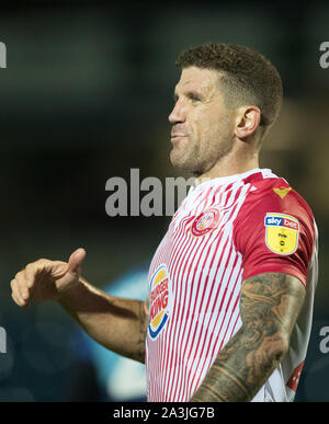 High Wycombe, Regno Unito. 08 ott 2019. Adam El-Abd di Stevenage durante il Trofeo Leasing.com match tra Wycombe Wanderers e Stevenage presso Adams Park, High Wycombe, Inghilterra il 8 ottobre 2019. Foto di Andy Rowland. Credito: prime immagini multimediali/Alamy Live News Foto Stock