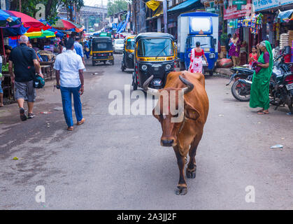 MUMBAI, India - 26 agosto : Street View di Asalfa il 26 agosto 2019. Asalfa è un quartiere di Ghatkopar, un sobborgo di Mumbai, Foto Stock