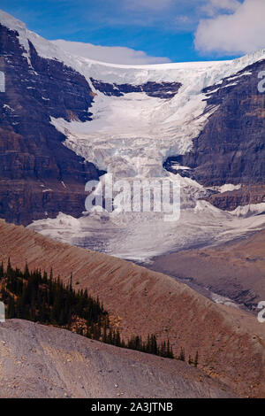 Il ghiacciaio a cupola, Icefields Center, il Parco Nazionale di Jasper, Agosto 18, 2015 Foto Stock