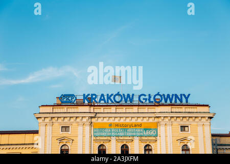 Cracovia in Polonia - 17 Giugno 2019 : Cracovia Glowny stazione ferroviaria Foto Stock