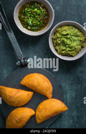 Riempito di carne fatturati (noto come le empanadas) Foto Stock