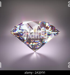 Diamante gigante gem con maschera di ritaglio. 3D illustrazione con percorso di clipping incluso. Foto Stock