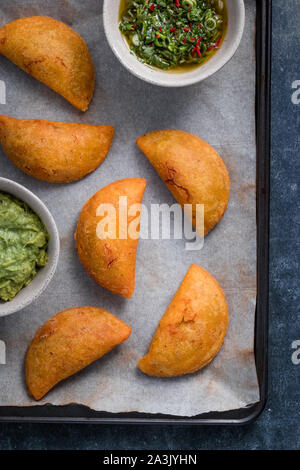 Riempito di carne fatturati (noto come le empanadas) Foto Stock