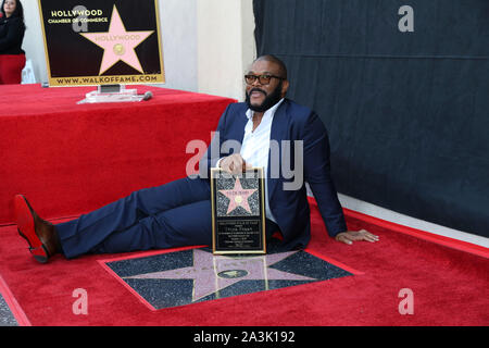 Ottobre 1, 2019, Los Angeles, CA, Stati Uniti d'America: LOS ANGELES - Ott 1: Tyler Perry alla Tyler Perry cerimonia stella sulla Hollywood Walk of Fame il 1 ottobre 2019 a Los Angeles, CA (credito Immagine: © Kay Blake/ZUMA filo) Foto Stock