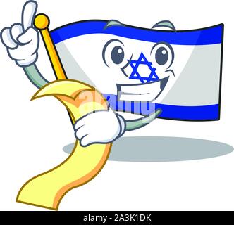 Con menu a bandiera di Israele con la forma dei caratteri Illustrazione Vettoriale