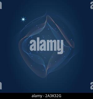 Particelle di astratta sfondo con design circle, vettore di stock Illustrazione Vettoriale