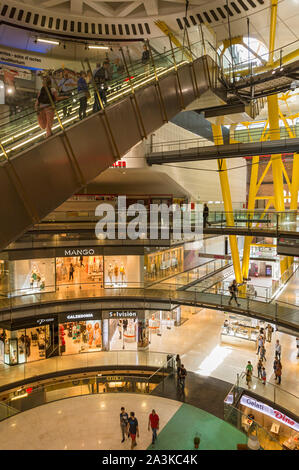 Barcellona; Las Arenas, Einkaufszentrum Innenansicht, Foto Stock