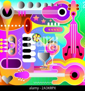 Sottofondo musicale design, illistration vettore. Illustrazione Vettoriale