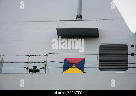 Italia : nave della Marina Militare a Salerno, 29 Settembre 2019. Foto Stock