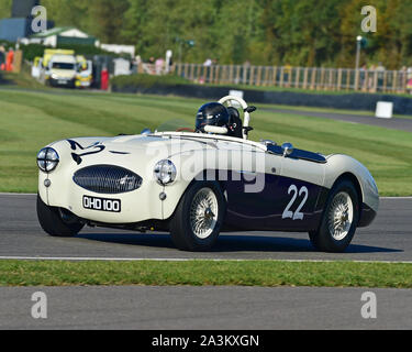 Karsten Le Blanc, Austin Healey 100S, Freddie Marzo Memorial Trophy, auto sportive, 1952 al 1955, Goodwood 2019, settembre 2019, Automobiles, ca Foto Stock