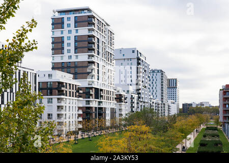 Case sul Toulouser Allee, Quartier Central, quartiere Derendorf, Pandion Le Grand Tower, Duesseldorf, nella Renania settentrionale-Vestfalia (Germania). Haeuser an der Foto Stock