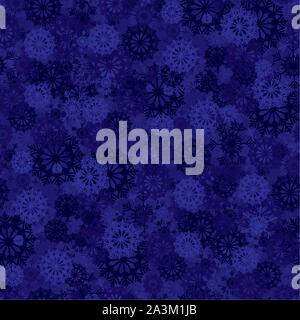 Seamless sfondo blu con i fiocchi di neve per le decorazioni di Natale Illustrazione Vettoriale