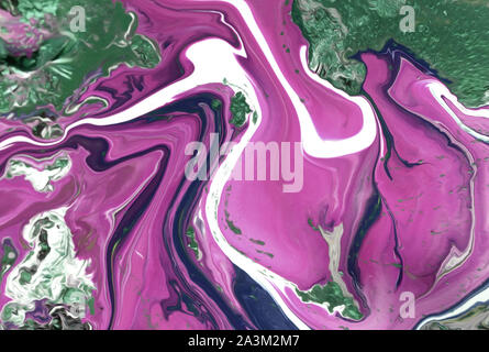 Luminose colorate texture astratta. Bella unico sfondo fatti a mano. Superficie di marmo. Vernici misti. Arte moderna. Insolito design creativo. Foto Stock