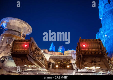 Orlando, Florida. Settembre 27, 2019. Vista parziale del Millennium Falcon astronave agli Studios di Hollywood Foto Stock