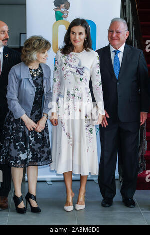 Madrid, Spagna. 09oct, 2019. Regina Letizia partecipa alla giornata mondiale della salute mentale a La Latina theatre in Spagna a Madrid il 9 di ottobre del 2019. Ottobre09, 2019. Credito: Jimmy Olsen/Media punzone ***Nessuna Spagna***/Alamy Live News Foto Stock