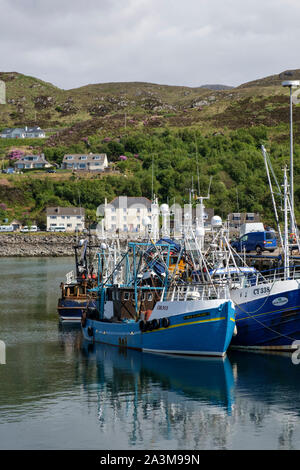 Barche da pesca nel porto di Mallaig Lochaber Inverness-shire Highland Scozia Scotland Foto Stock