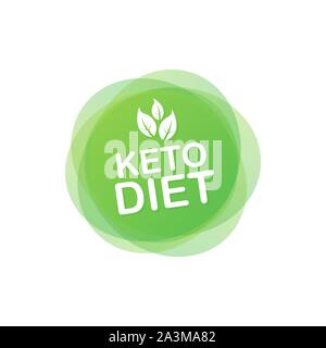 Dieta Ketogenic segno del logo. Dieta cheto. Illustrazione Vettoriale Illustrazione Vettoriale