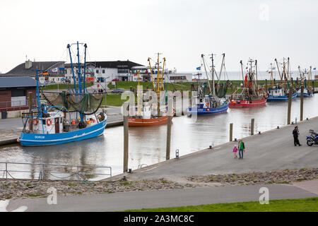 Porto di pesca, Wremen, Bassa Sassonia, Germania Foto Stock