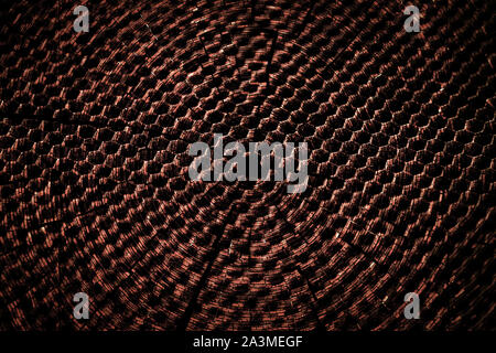 Abstract, arrugginita lamiera forata texture, immagine di sfondo. Foto Stock