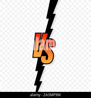 Il logo Versus vs lettere per lo sport e per lottare contro la concorrenza. Vettore illustrazione stock. Illustrazione Vettoriale