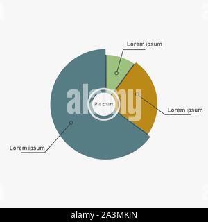 Colorato Diagramma circolare, diagramma, un grafico a torta. Illustrazione Vettoriale. Illustrazione Vettoriale
