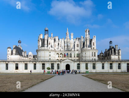 Chateau de Chambord nella Valle della Loira - Francia Foto Stock