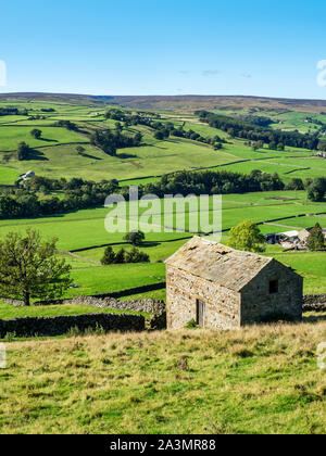 Campo vecchio granaio sulla corsia di Wath vicino ponte Pateley in Nidderdale North Yorkshire, Inghilterra Foto Stock