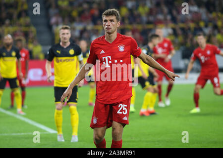 DORTMUND, Germania - Agosto 03, 2019: Thomas Muller (Bayern Munchen) nella foto durante la finale di 2019/20 supercoppa tedesca. Foto Stock