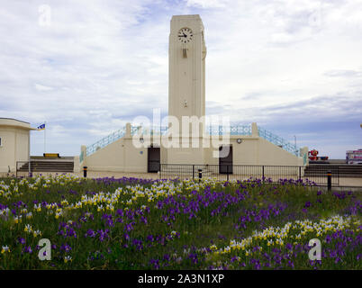 Seaton Carew Art Deco Bus Station Building Foto Stock