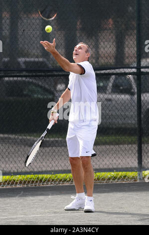 DELRAY Beach, FL - novembre 08: ospitano oggi Matt Laurer partecipare al Chris Evert/Raymond James Pro-Celebrity classico del tennis a Delray Beach Tennis Center il 8 novembre 2009 in Delray Beach, Florida Persone: Matt Lauer Foto Stock