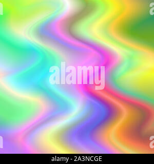 Abstract rainbow multicolore modello wave psichedelico sfondo olografica. Foto Stock