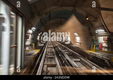 I tunnel della metropolitana di Torino, Italia Foto Stock
