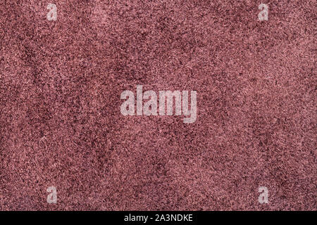 Textured background dal marrone rossiccio in pelle scamosciata marrone close up Foto Stock