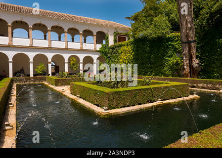 Giardini Generalife Alhambra Granada Spagna Foto Stock