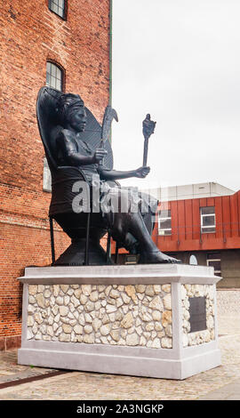 Io sono la regina Maria statua, un ibrido di corpi, nazioni e narrazioni scultura, sul Langelinie Promenade, Copenhagen, Danimarca Foto Stock