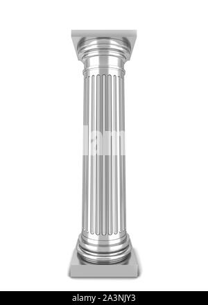 Colonna classica. 3d illustrazione isolati su sfondo bianco Foto Stock