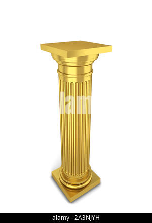 Colonna classica. 3d illustrazione isolati su sfondo bianco Foto Stock