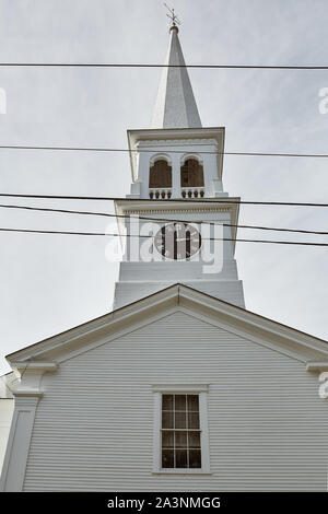 Peacham chiesa congregazionale nella piccola Nuova Inghilterra città di Peacham, Vermont. Foto Stock