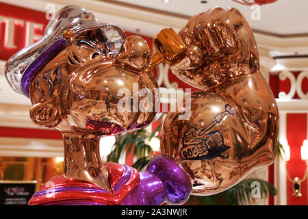 Jeff Koons Popeye display scultura presso il Wynn di Las Vegas NV, STATI UNITI D'AMERICA 10-02-18 La scultura è stata acquistata da Steve Wynn nel maggio 2014 per $ 28,1 milioni. Foto Stock